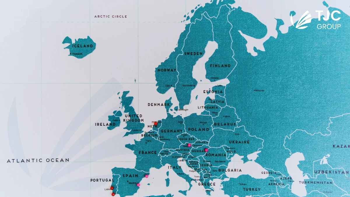 A map of countries supported by SAP DRC